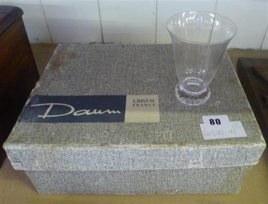 Set of 6 Daum glasses in original box